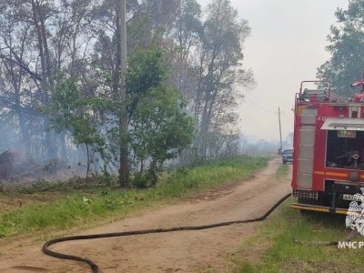 В Башкирии на тушение горящей сухой растительности направлен вертолет