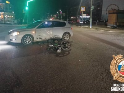 Подростки продолжают себя калечить: в Башкирии в ДТП с Mazda пострадал мопедист